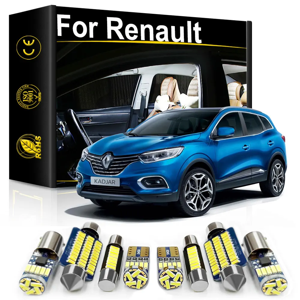 For Renault Clio Megane Grand Scenic Espace 1 2 3 4 CC Kangoo Koleos Captur Kadjar Modus Interior LED Light Canbus Accessories