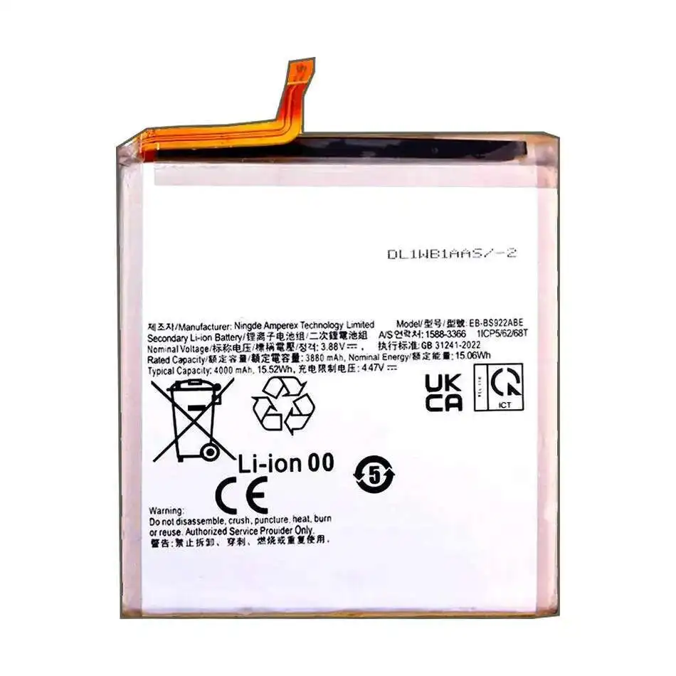 

Mobile Phone Battery EB-BS922ABE For Samsung Galaxy S24 SM-S9210 Long-Lasting Performance 5000Mah Safe