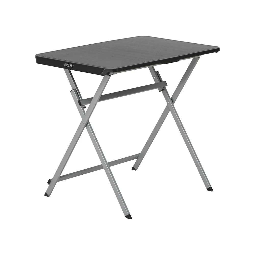 Table pliante de 30 pouces, légère, pour l'intérieur et l'extérieur, conception rectangulaire de qualité commerciale, cadre en acier, rangement facile, transport Portable