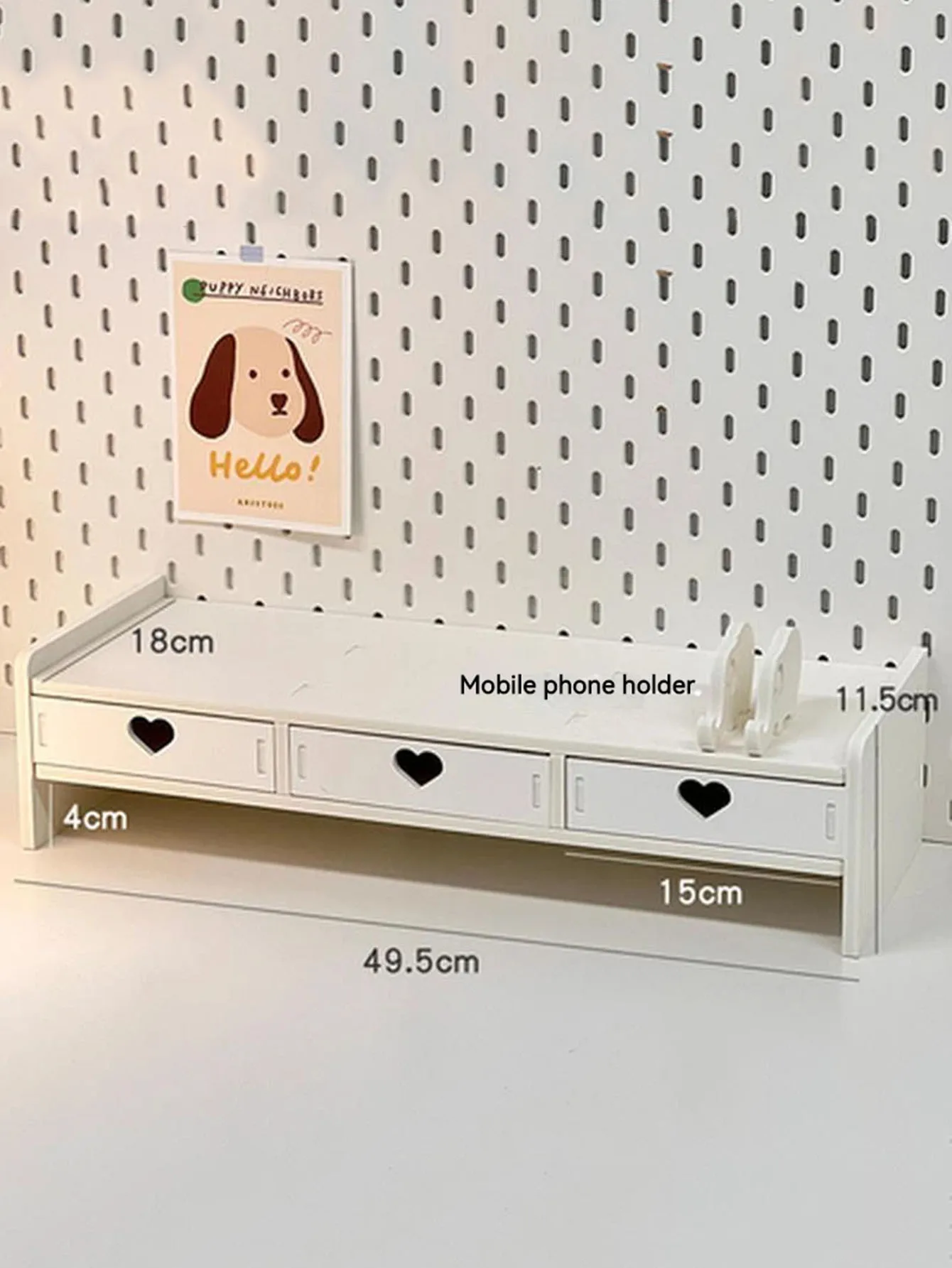 Desktop Added Rack with Drawers Monitor Stand Office Student Desk Storage Shelf Ins Dormitory Laptop Rack Stationery Organizer