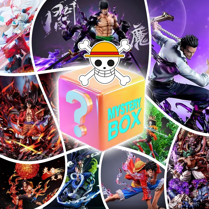 Caja misteriosa de anime de una pieza: figura aleatoria coleccionable para fanáticos, Luffy Zoro Sanji Chopper, gran regalo para amantes de las OP