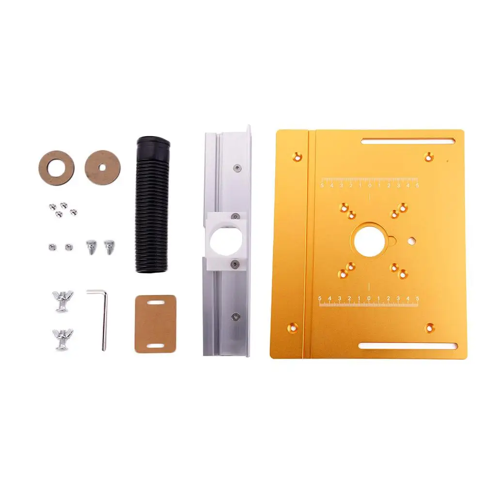 Multifunctional Aluminium Router Table Insert Plate Woodworking Benches Wood Router Trimmer Models Engraving Machine Tools
