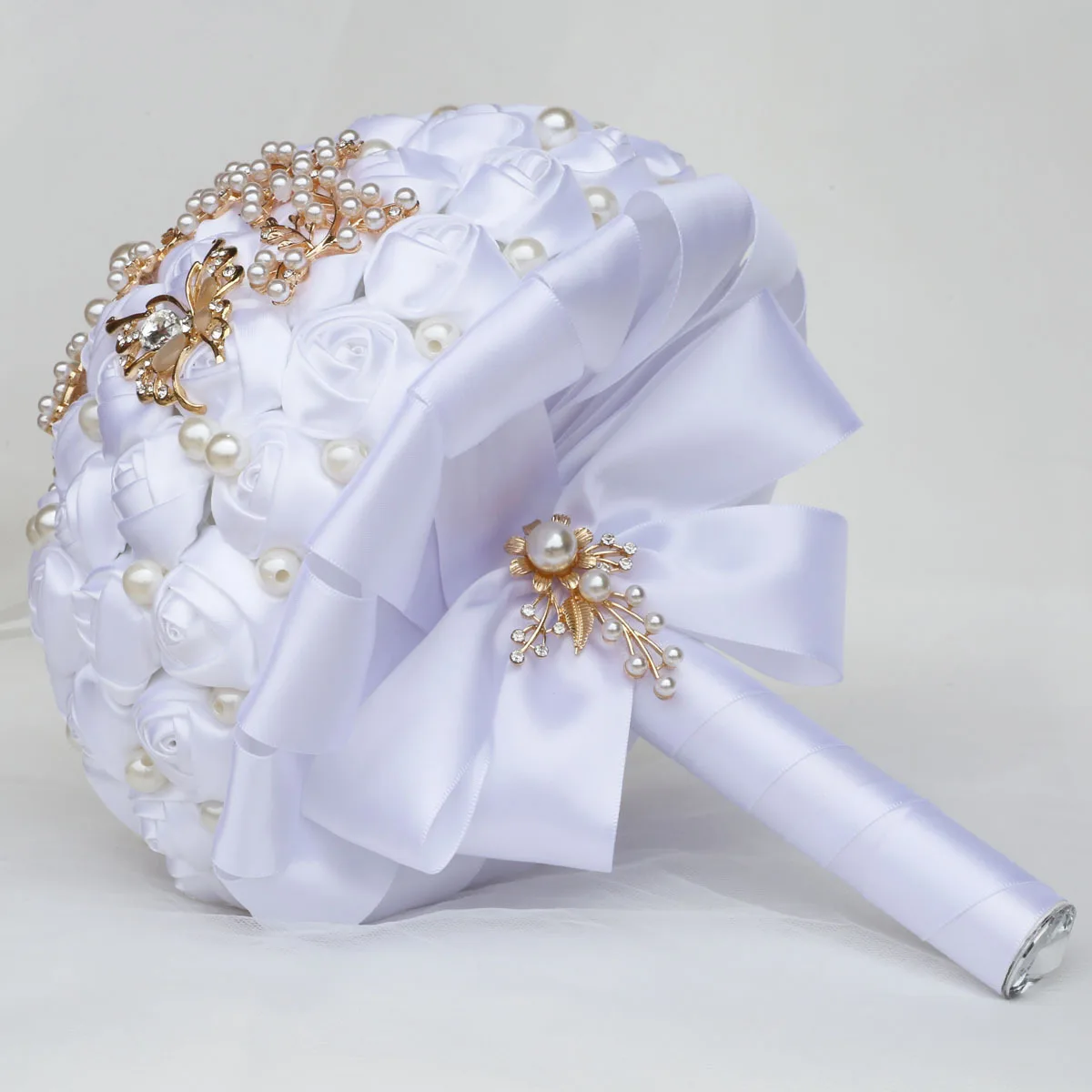 

1pc/lot White Bridal Wedding Bouquets Crystal Brooch Bride Bouquet Bridesmaid Diamond Bouquet Marriage Accessories