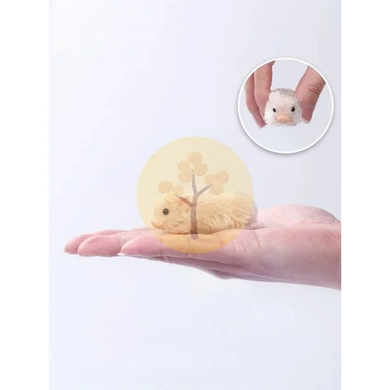 ш1Pcs Mini Realistic Animals Body Hairy Pig Doll Decompression Toys 7.2cm New Simulation Soft Silicone Pig Doll Toy Xmas Gift