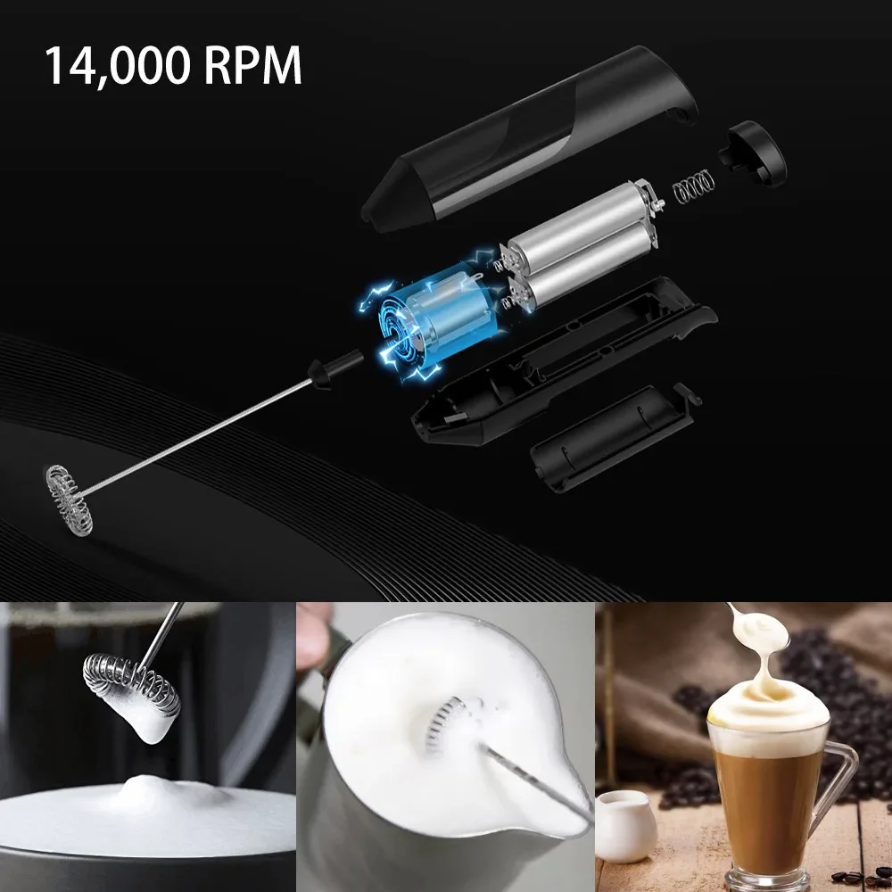 Milk Frother Handheld Mixer Foamer Coffee Maker Egg Beater Chocolate/Cappuccino Stirrer Mini Portable Blender Kitchen Whisk Tool