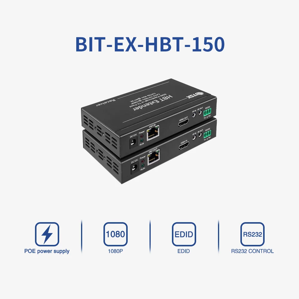 HDBaseT HDMI Extender 150m 1080P3D Support Plug and Play CEC/IR/RS232 Transmission for Home Theater