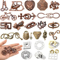 3Pcs Classic IQ Metal Puzzle Set Brain Teasers For Adults Children Funny Gifts Magic Baffling Juegos De Ingenio Y Destreza
