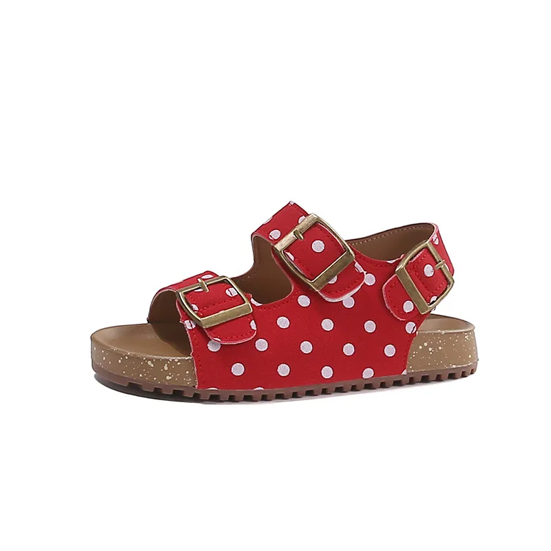 Girls Beach Water Shoes Open Toes Sandals Boys Kids Dot Shoes 2026 Summer Child Barefoot Buckle Hoop Loop Shoes 26-36