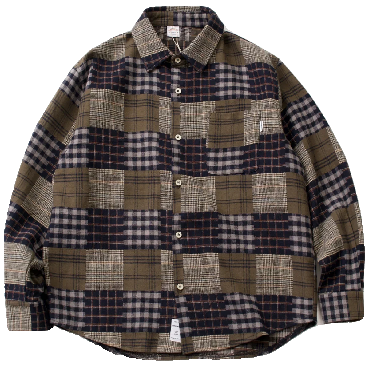 New Japanese Retro Maillard Color Long Sleeved Shirt Loose Silhouette Lazy Style Men's and Women's Jacket