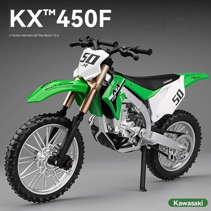 1:12 Kawasaki KX450 Alloy Race Motorcycle Model Simulation Diecasts Street Cross-country Motorcycle Model Childrens Gift