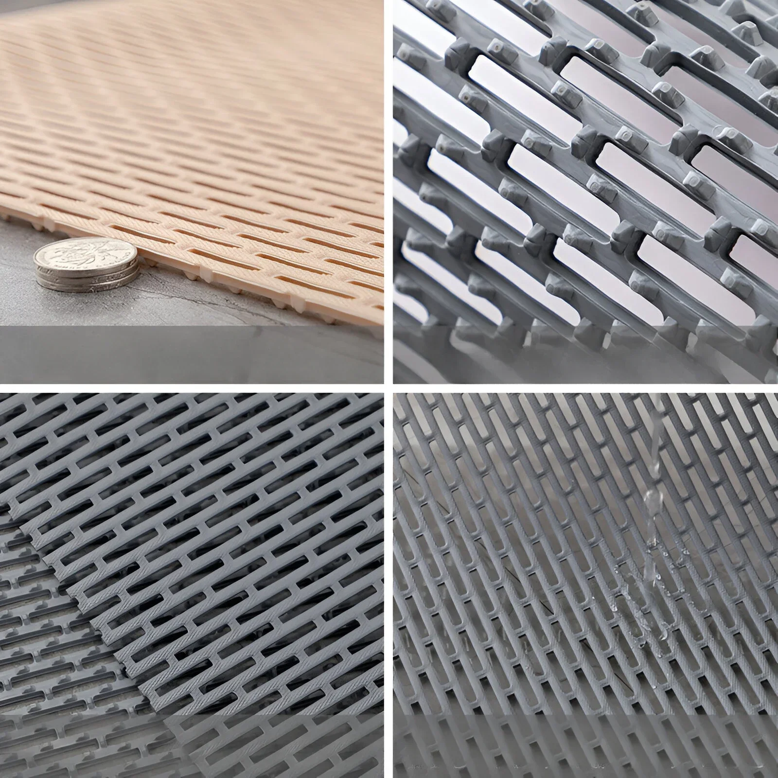 Bathroom shower mat waterproof foot mat hollowed out anti slip mat shower bathroom restroom toilet water barrier pad
