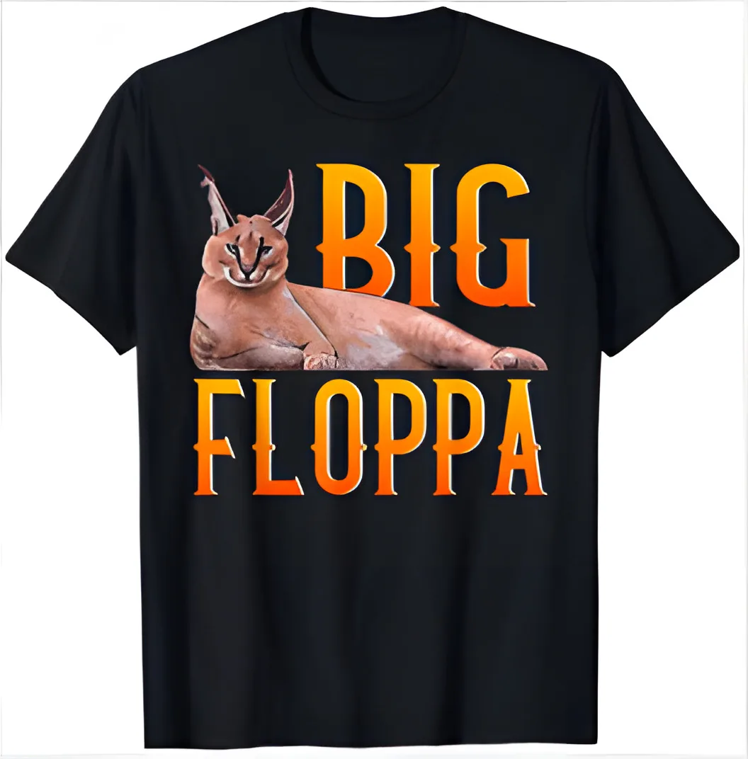 NEW! Big Floppa Meme Cute Caracal Cat T-Shirt