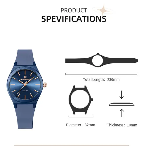 Imagen 2 del producto NAVIFORCE 2025 relojes de moda para mujer, reloj de cuarzo, correa de silicona deportiva, relojes de pulsera para mujer, reloj Simple de regalo, relojes femeninos
