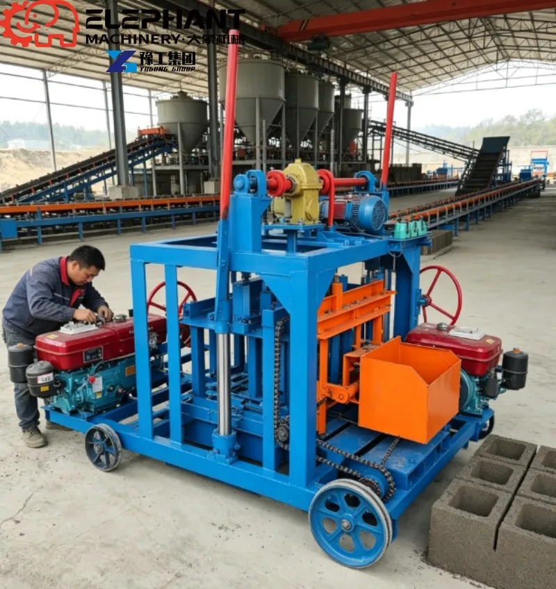 Industrial Automatic Paving Block Making Machine, Complete Motor Driven Brick Production Line For Concrete Processing