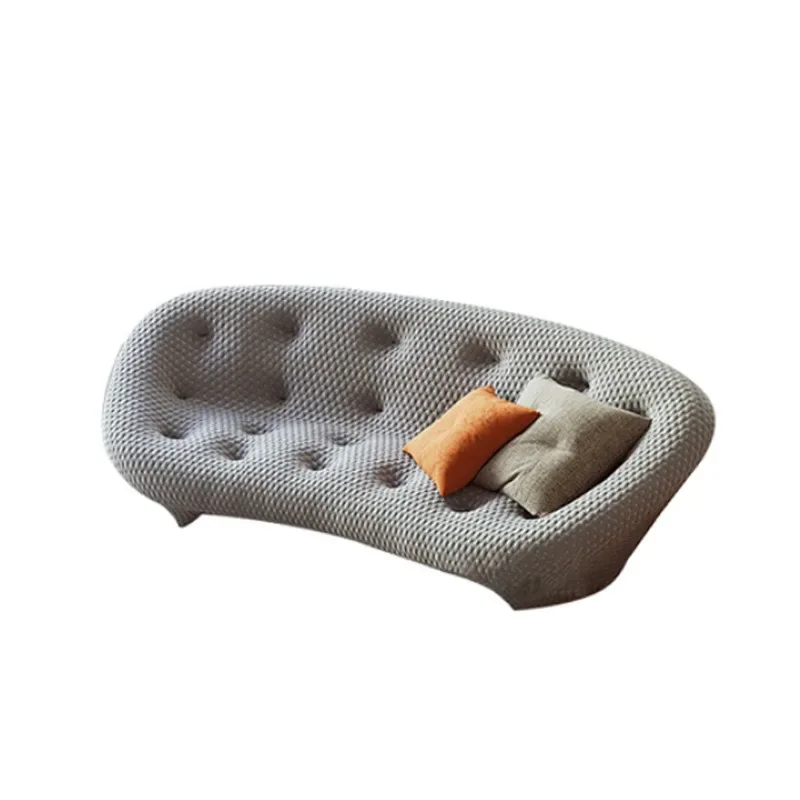 

Freehand space sofa designer light luxury creative curved shell sofa wabi-sabi cream wind