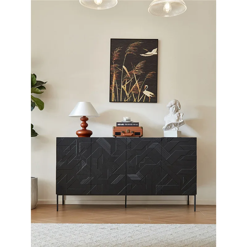 

Тумба в средневековом стиле, резная тумба для столовой, легкая роскошь и тихий шик, для хранения вещей