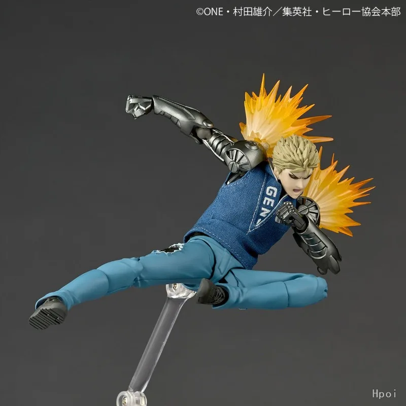 KAIYODO Originele REVOLTECH One Punch Man Serie Genos \ Saitama Action Figure Model Speelgoed Beweegbare Model Ornamenten Geschenken Voor Jongens