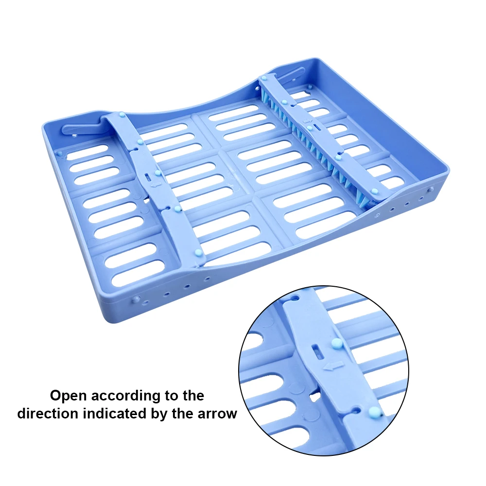 1pc Dental Desinfektion Rack 10 Löcher Autoklavierbar Sterilisation Box Für Verbund Harz Spatel Kunststoff Platzierung Fall Tablett Neue
