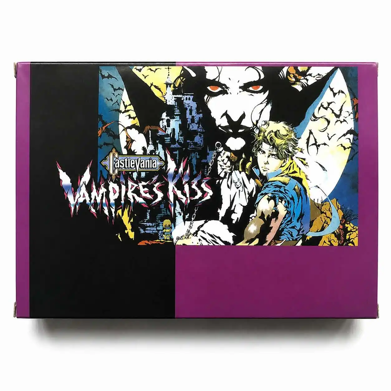 Castlevania: Vampire's Kiss - 16-bitowa retro replika kasetki, gotycka akcja-platformer, wersja PAL z opcją pudełka CIB. — zdjęcie produktu 5