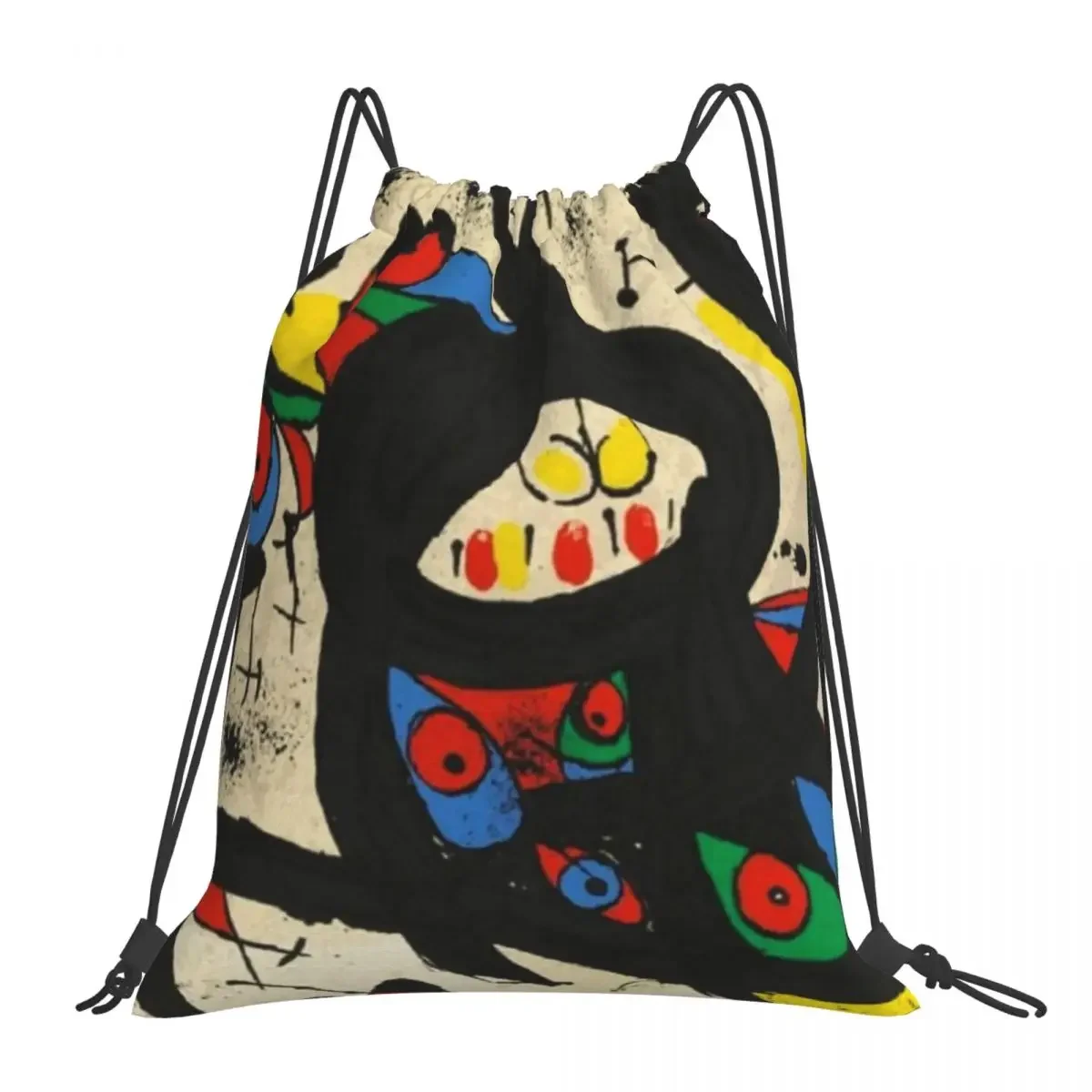 

Joan Miro Abstract Art Backpacks Portable Drawstring Bags Drawstring Bundle Pocket Storage Bag Book Bags For Man Woman Students