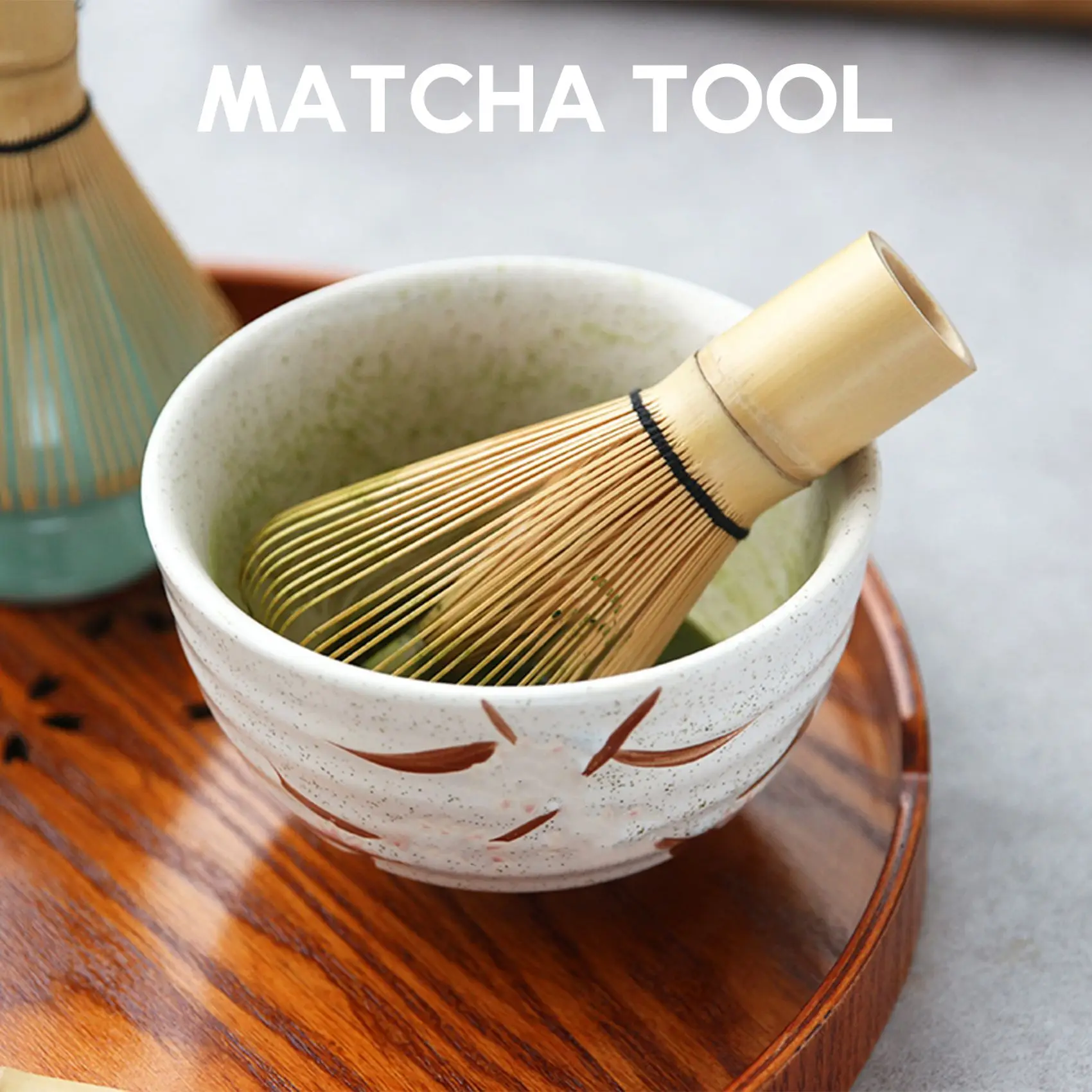 ABJN-Japanese Matcha Tea Set(3 Pcs) - Matcha Bamboo Whisk Tea Spoon,-Tea Ceremony Kit