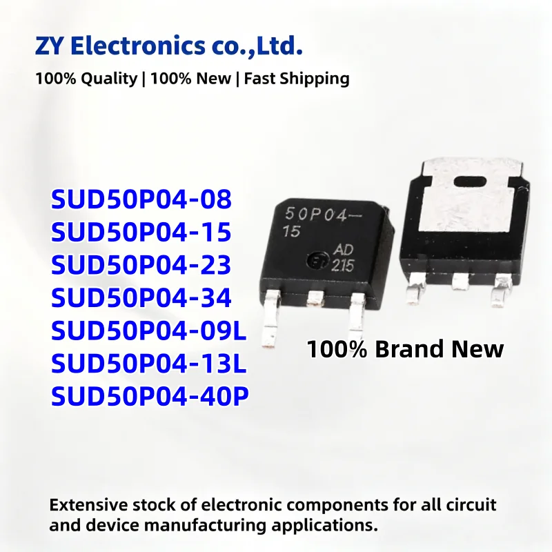 10PCS New 50P04-09L 50P04-13L 50P04-08 50P04-13L 50P04-15 50P04-23 50P04-34 50P04-40P SUD Series TO-252 MOS Transistor