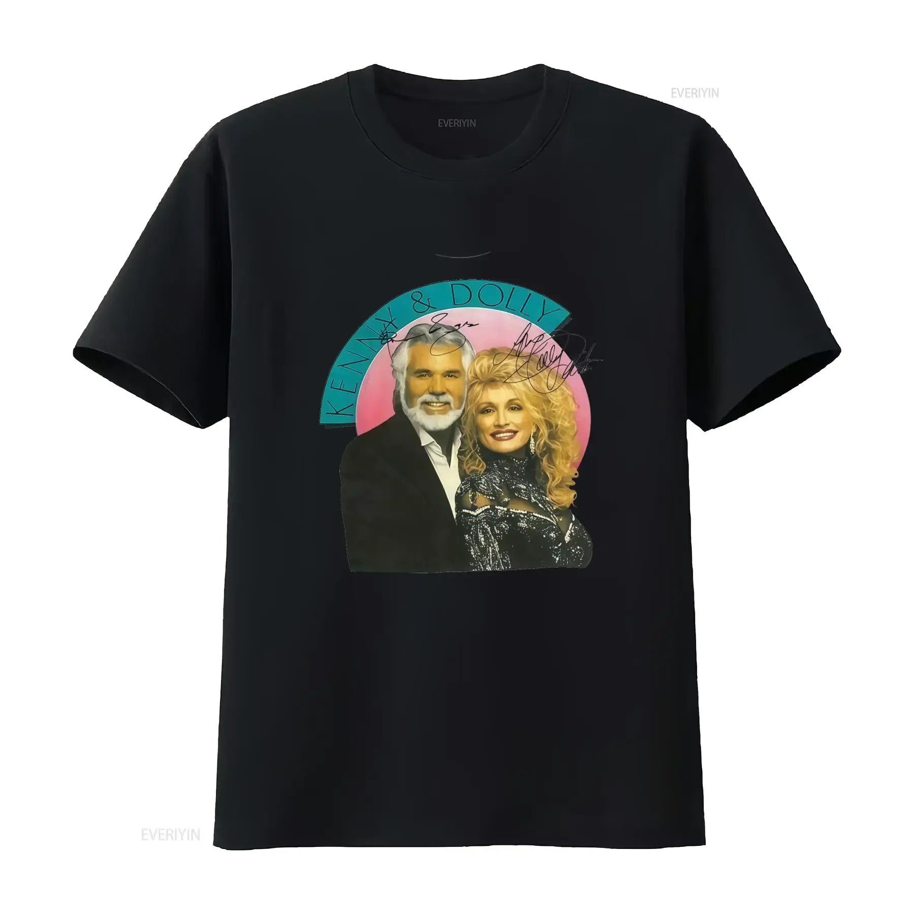 Dolly Parton Kenny Rogers Signature Design T Shirt All Sizes Available vintage Washed homme Unisex designer clothes fashion