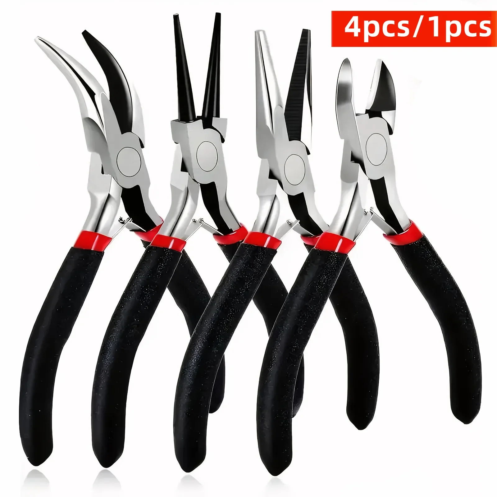 4pcs/1pcs Multifunctional jewelry pliers manual pointed-nosed pliers oblique pliers mini pointed-nosed pliers，For Jewelry making