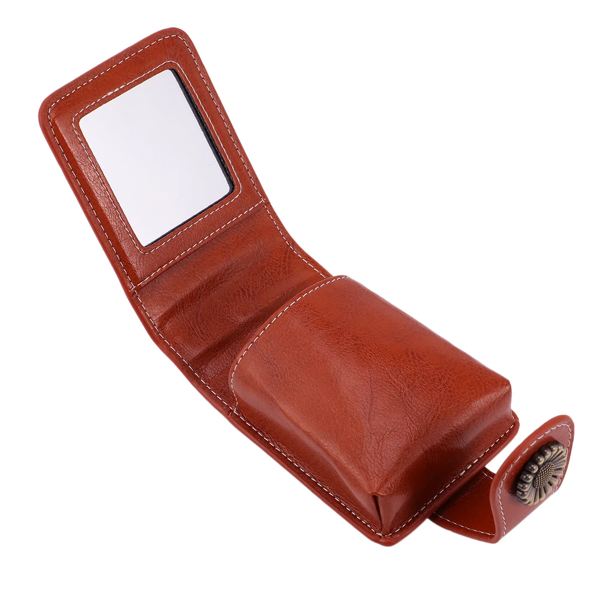 

1Pcs Small Lipsticks Pounch Portable Vanity Table with Mirror for Beauty on The Red Small Lipsticks Pounch