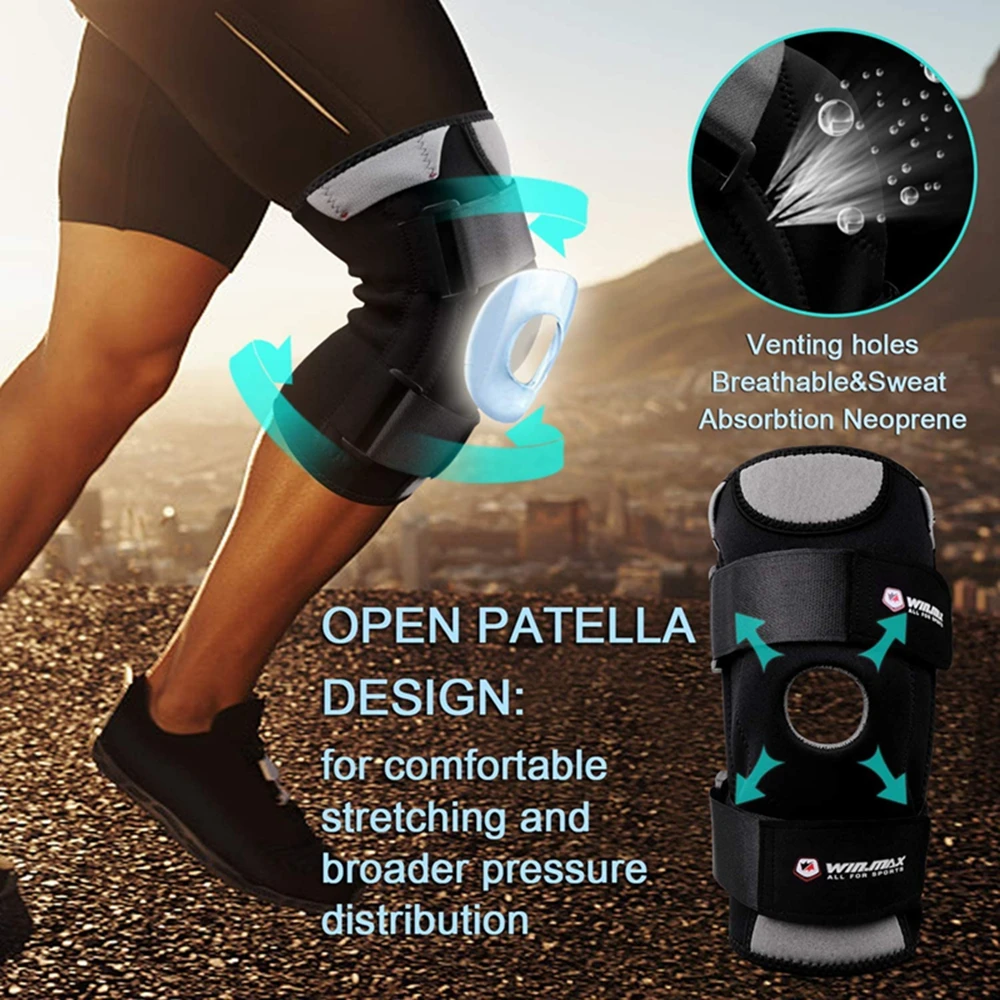 WIN.MAX Gym Knee Support Brace Sleeve Relieve Leg Arthritis Meniscus Tear Knee Strap Pads Open Patella Stabilizer Protector