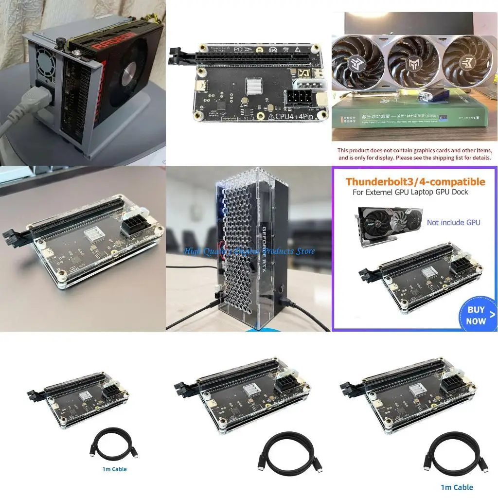 

U2JE Laptop to External Graphic Card GPU Dock Thunderbolt-compatible3/4 to Graphics Card Adapter