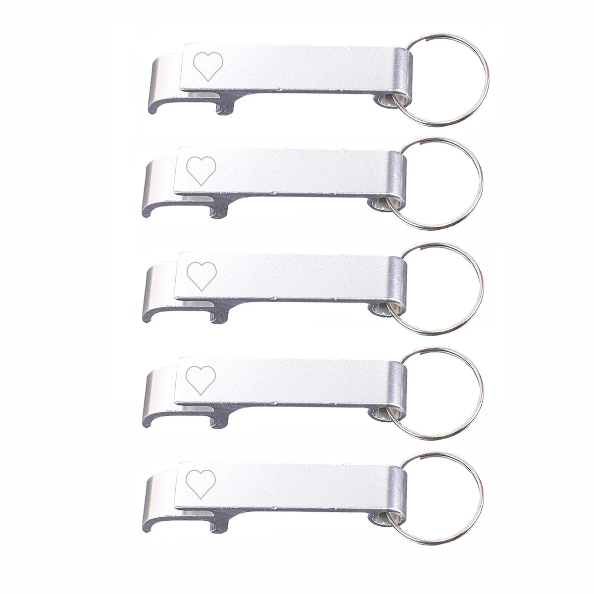 5pcs Custom Name Keychain Aluminum Alloy Set