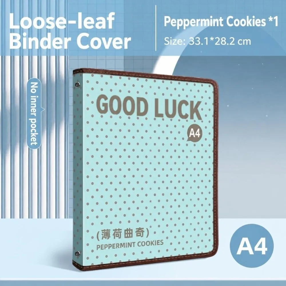 Durable Polka Dot Print A4 Zipper Binder Removable 4 Hole Ring Binder File Folder Test Paper Organizer School Office Supplies