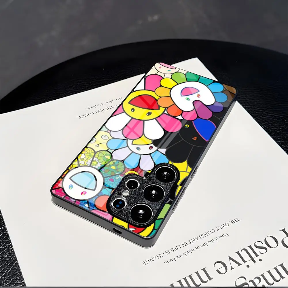 Чехол для телефона Art M-MurakamiES Flower T-Takashi для Samsung S 25 24 23 22 21 Ultra 10 Plus A16 Pro Fe 20 Note 34 S30 Glass Shockpro