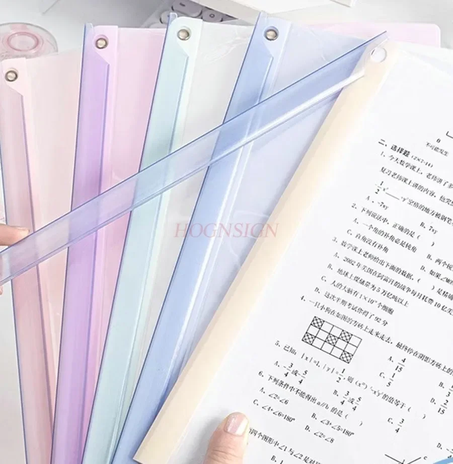 

10pcs bag folder Rotating pull rod clip Transparent storage clip Document bag Rotating pull rod folder A4 binder storage