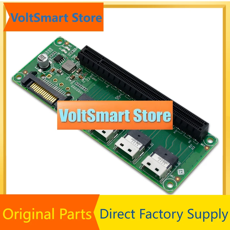 VoltS5416PE4 4 Port SFF-8654 To PCIe X16 Slot Adapter