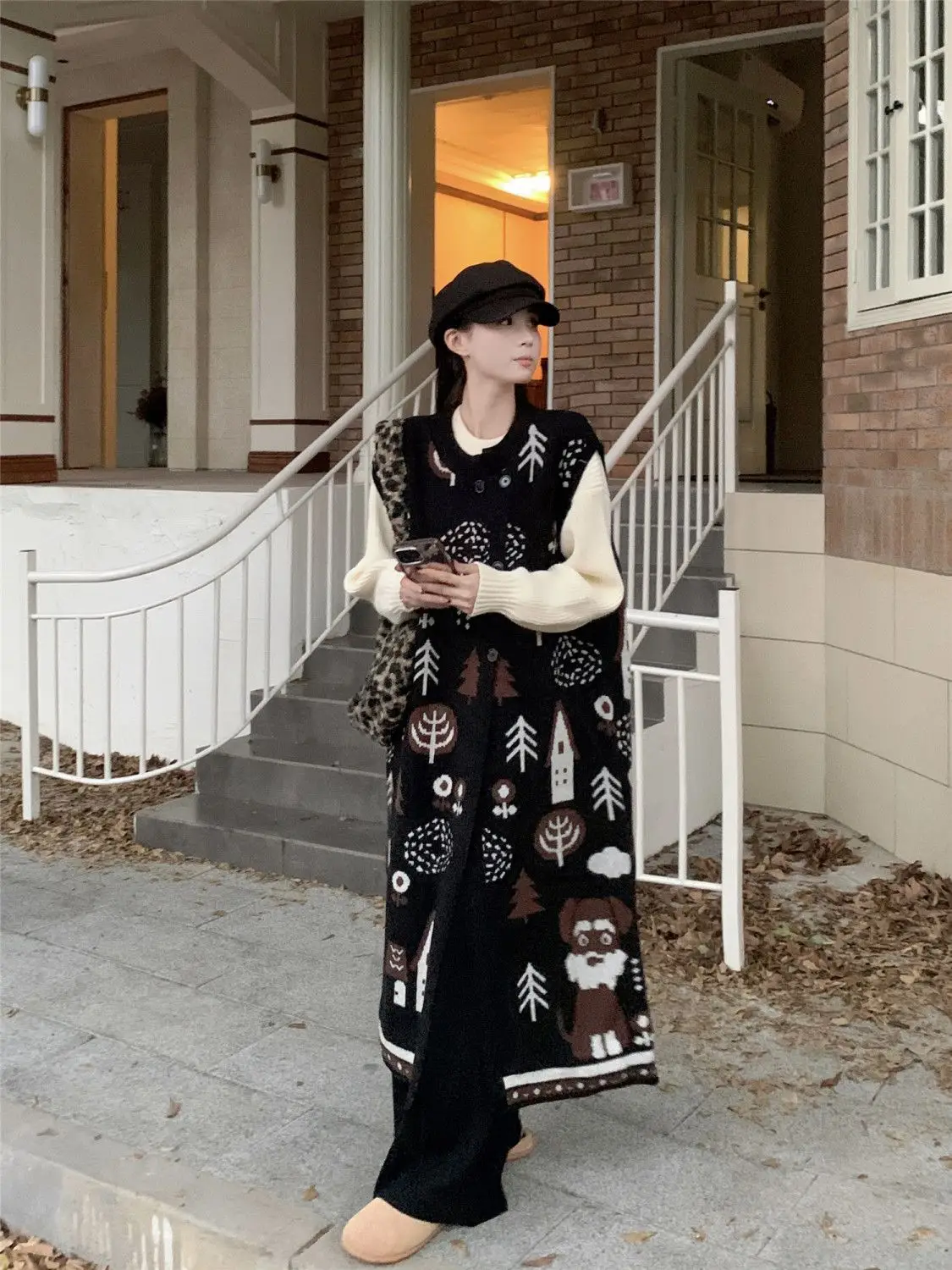 

Вязаные платья без рукавов для женщин: элегантные, весенние, во французском стиле, модные, с декоративными карманами, приталенные, свободного кроя, в стиле преппи, милые