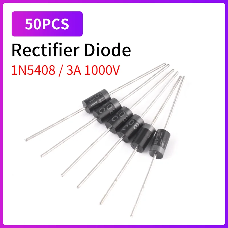 50PCS 1N5408 IN5408 Rectifier Diode 3A 1000V DO-201AD DO-27 Axial 5408 3 Amp 1000 Volt