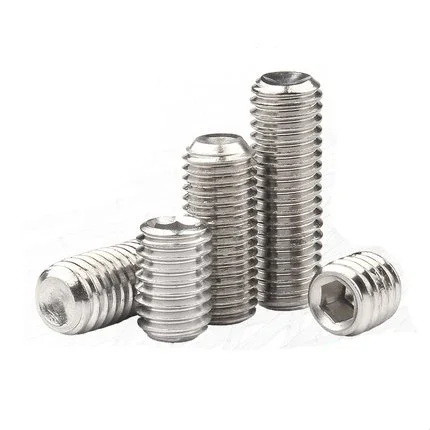 20pcs M6 Allen concave end screws hex socket headless grups screw tightly set grup bolts stainless steel bolt  4mm-50mm long