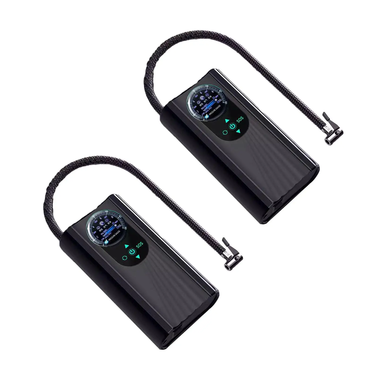 Car Tire Air Compressor Portable Digital LCD Display Pump Mini Size for Vehicle Charged Wheel Inflator