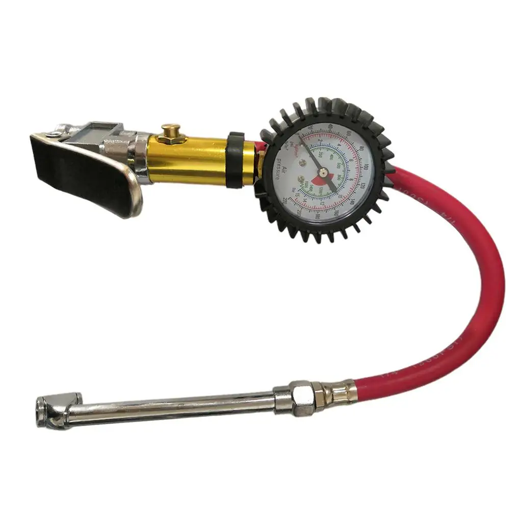 Vehicle Tire Inflator Gauge 3 in 1 Design Large LCD Digital PSI Meter for Cars Trucks Motorcycles Bicycles