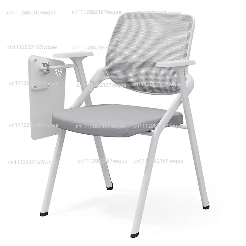 Folding Training Chair with Table Board Conference Chair with Writing Board Press Chair School Meeting Room Folding