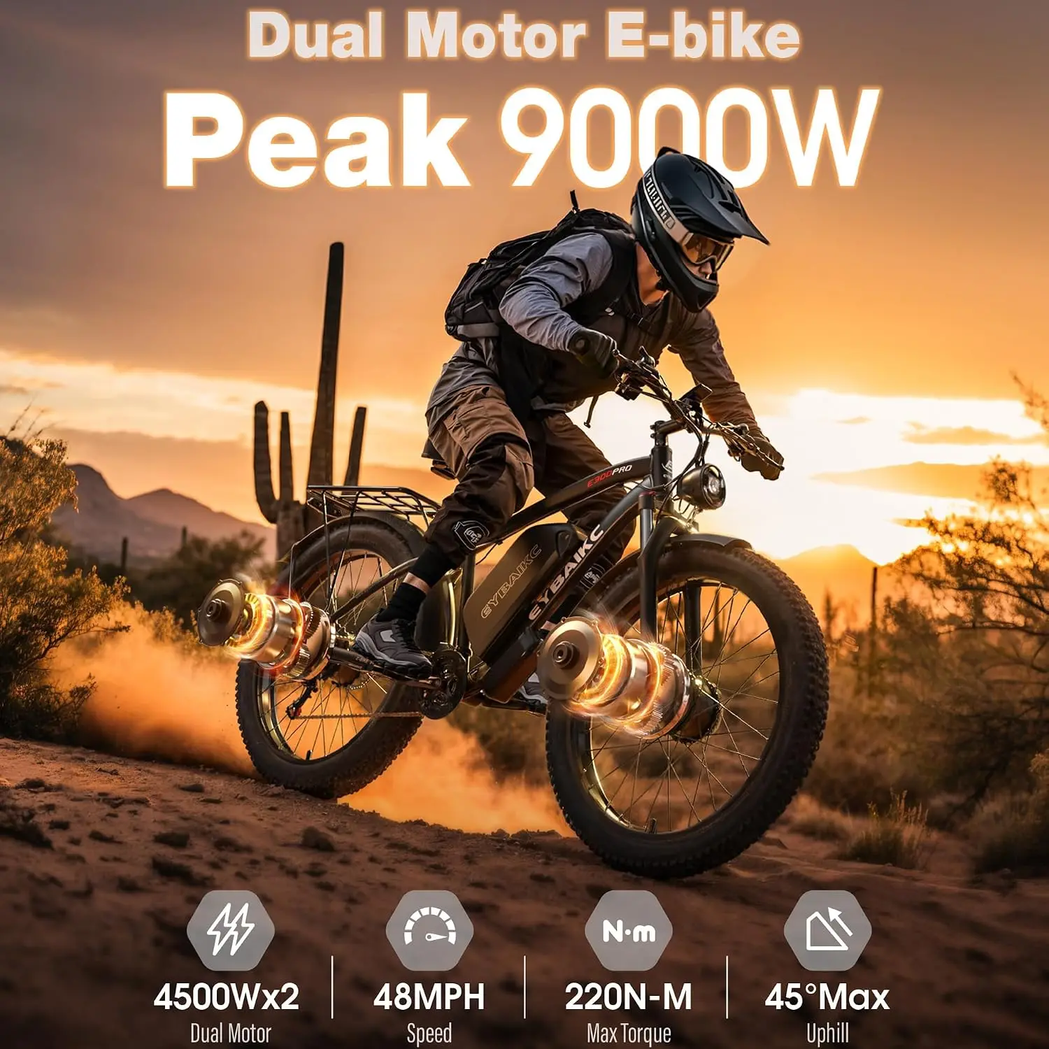 9000W Dual Motor Electric Bike 58V 36AH 24