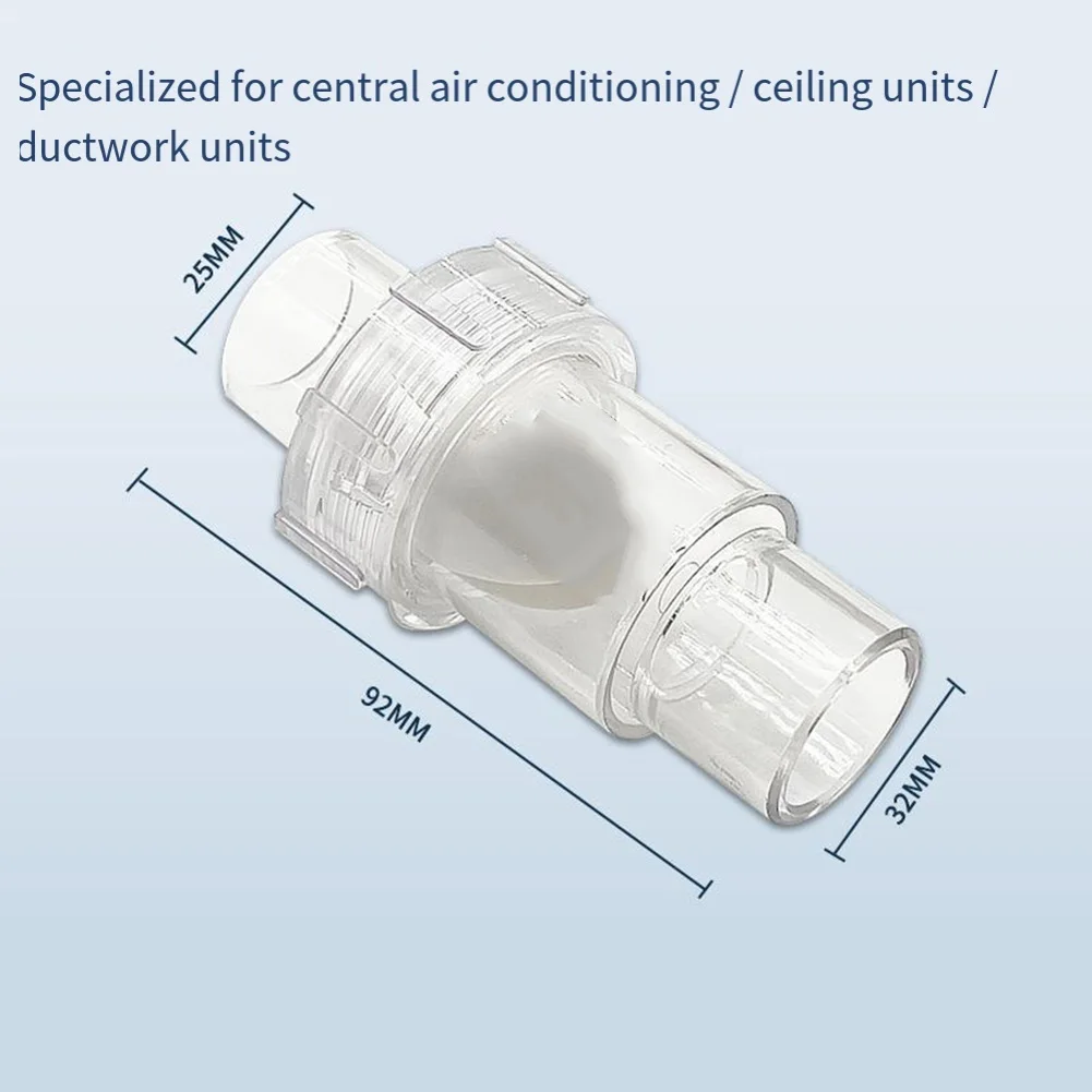صمام فحص مكثف، صمام فحص أنبوب الصرف الداخلي لتكييف الهواء المركزي مع صمام ثلاثي مقاوم لتكييف الهواء، 78 مم/92 مم