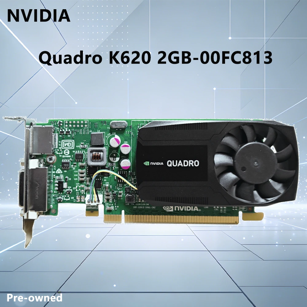 

Видеокарта NVIDIA Quadro K620 2 ГБ DDR3 низкопрофильная для рабочих станций, без внешнего питания, DVI+DP, для CAD-проектирования, 00FC813