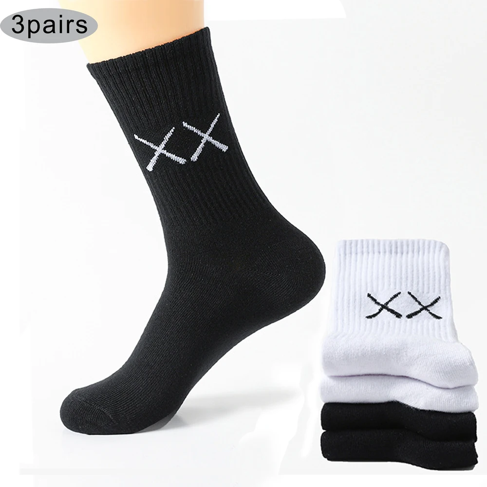 3 pairs white black Bike Socks Comfortable Running Cycling Socks High Quality Road Bicycle Socks Men and Women Sports Socks