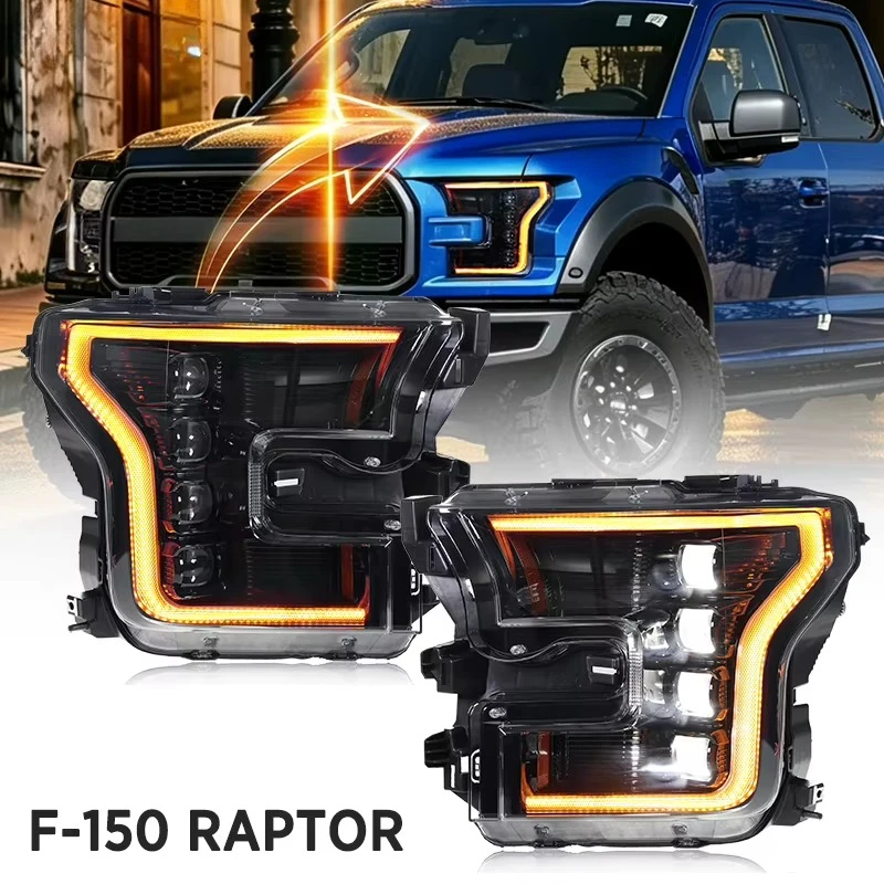 2015-2020 For Ford F-150 SVT RAPTOR Headlight Assembly New Condition Auto Four Lenses Car Headlamp Factory Wholesale