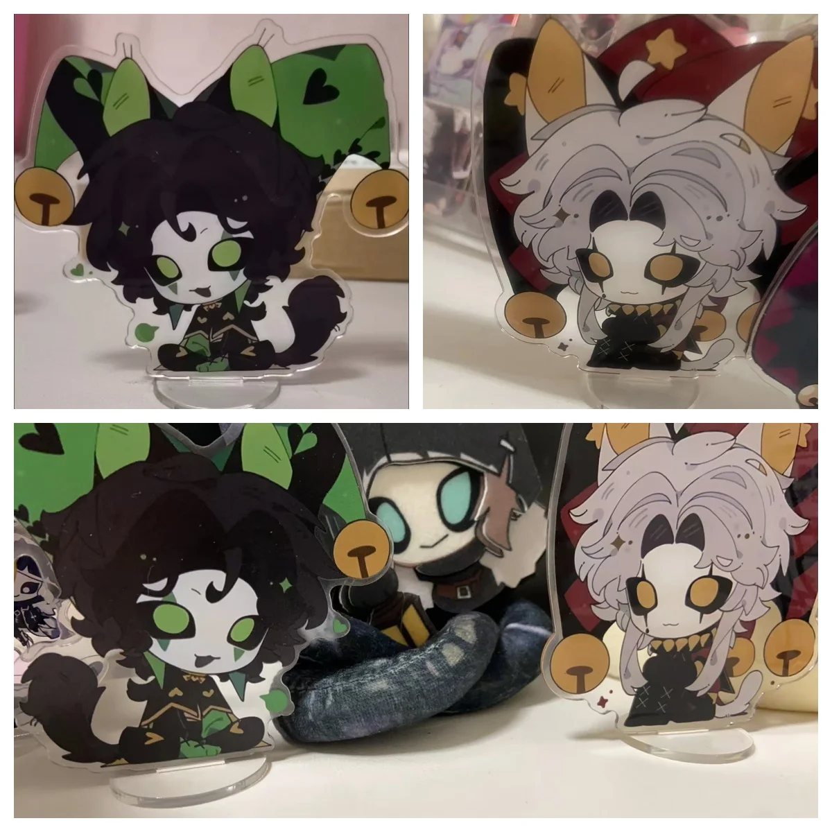 ゲームザ・フリーク・サーカスピエロ・ハーレクインフィギュアアクリルスタンドQバージョンスタンディングプレートデスクトップオーナメントアクセサリー小道具10センチ