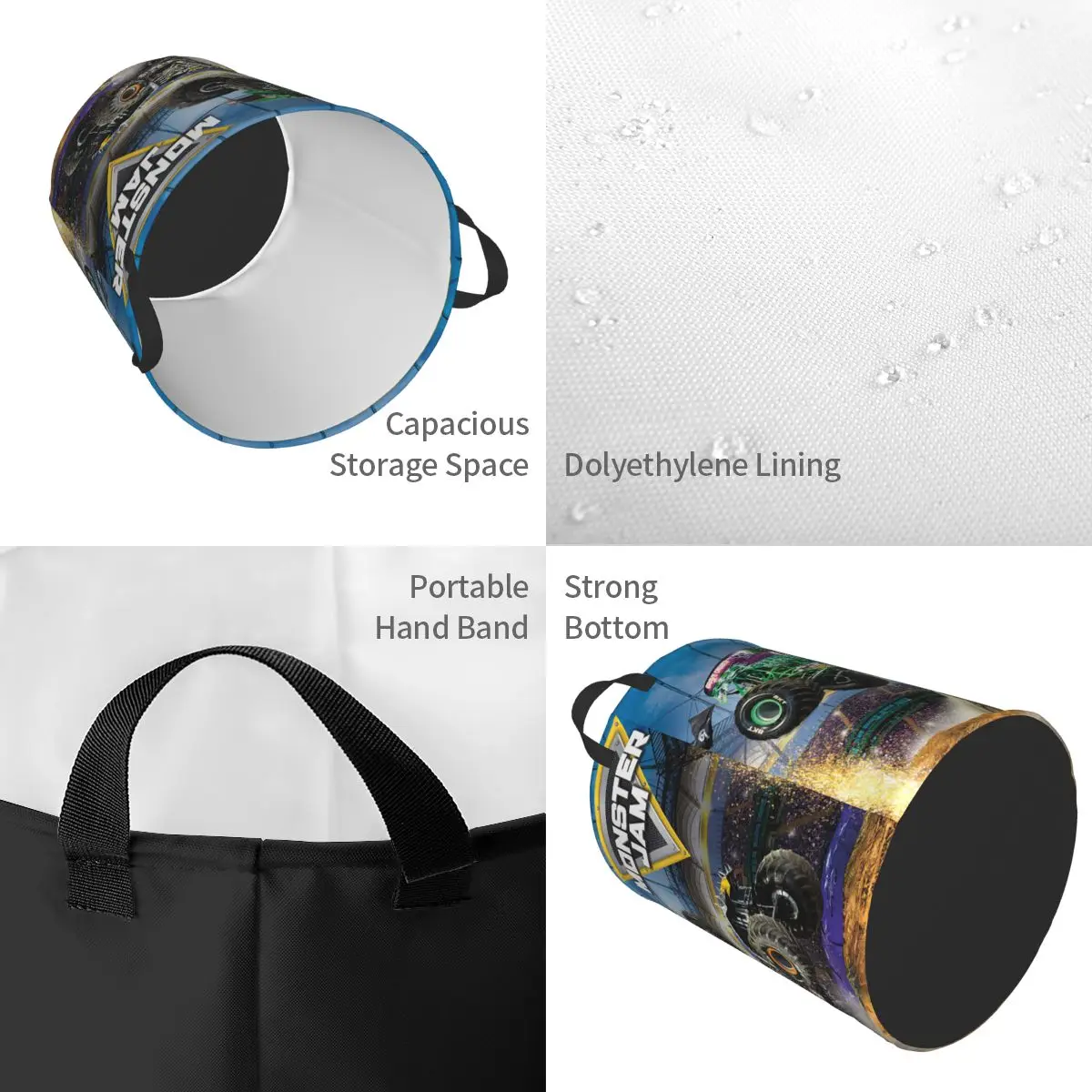 جامع الغسيل الكلاسيكي الوحش المربى نمط سلة الغسيل قابلة للطي منظم منزلي سلة غسيل الطفل منظم منزلي