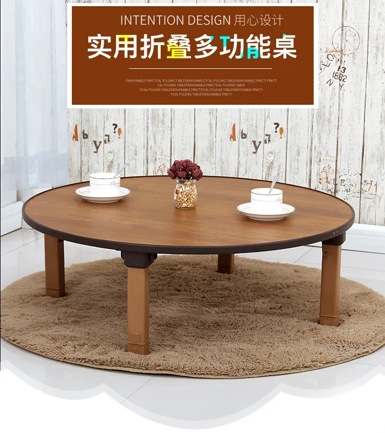 Japanese style folding table dining table small round table Kang Table tatami floating window table household table  low table